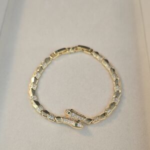 Elegant Gold Filled Snake Bracelet 6.5"-7.5"